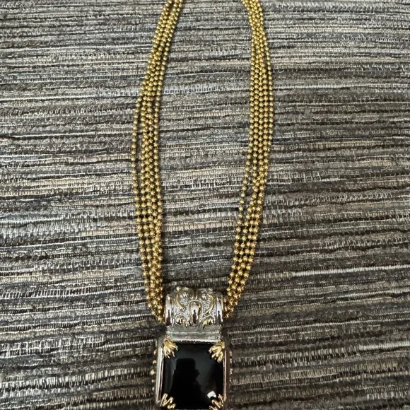 Gold and silver necklace - Picture 4 of 5